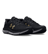 Under Armour Kid's Assert 10 Running Shoes Black/Metallic Gold
