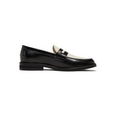 DUKE + DEXTER Wilde Penny Loafer (Black/White)