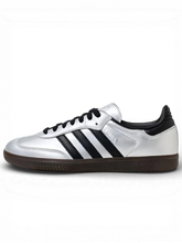 Adidas Samba OG Silver Metallic Black Gum