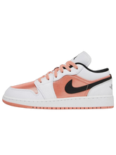 Air Jordan 1 Low White Light Madder Root (GS)