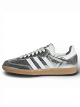 adidas Samba OG Silver Metallic Cracked Leather