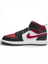 Jordan 1 Mid Black Fire Red (PS)