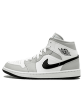 Jordan 1 Mid Light Smoke Grey Black (W)