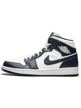 Jordan 1 Mid White Metallic Gold Obsidian