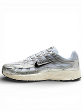 Nike P-6000 White Metallic Silver Flat Silver Black