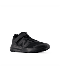 New Balance Kid's 578v1 Bungee Lace with Top Strap Shoe Black