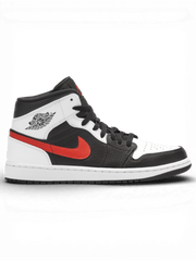 Jordan 1 Mid Black Chile Red White