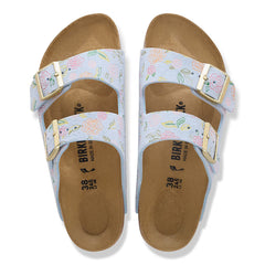 Birkenstock Arizona "Flower Print" - Baby Blue