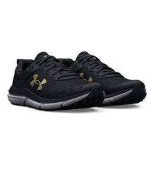 Under Armour Kid's Assert 10 Running Shoes Black/Metallic Gold