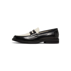 DUKE + DEXTER Wilde Penny Loafer (Black/White)