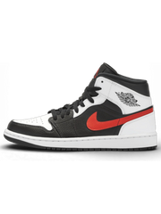Jordan 1 Mid Black Chile Red White
