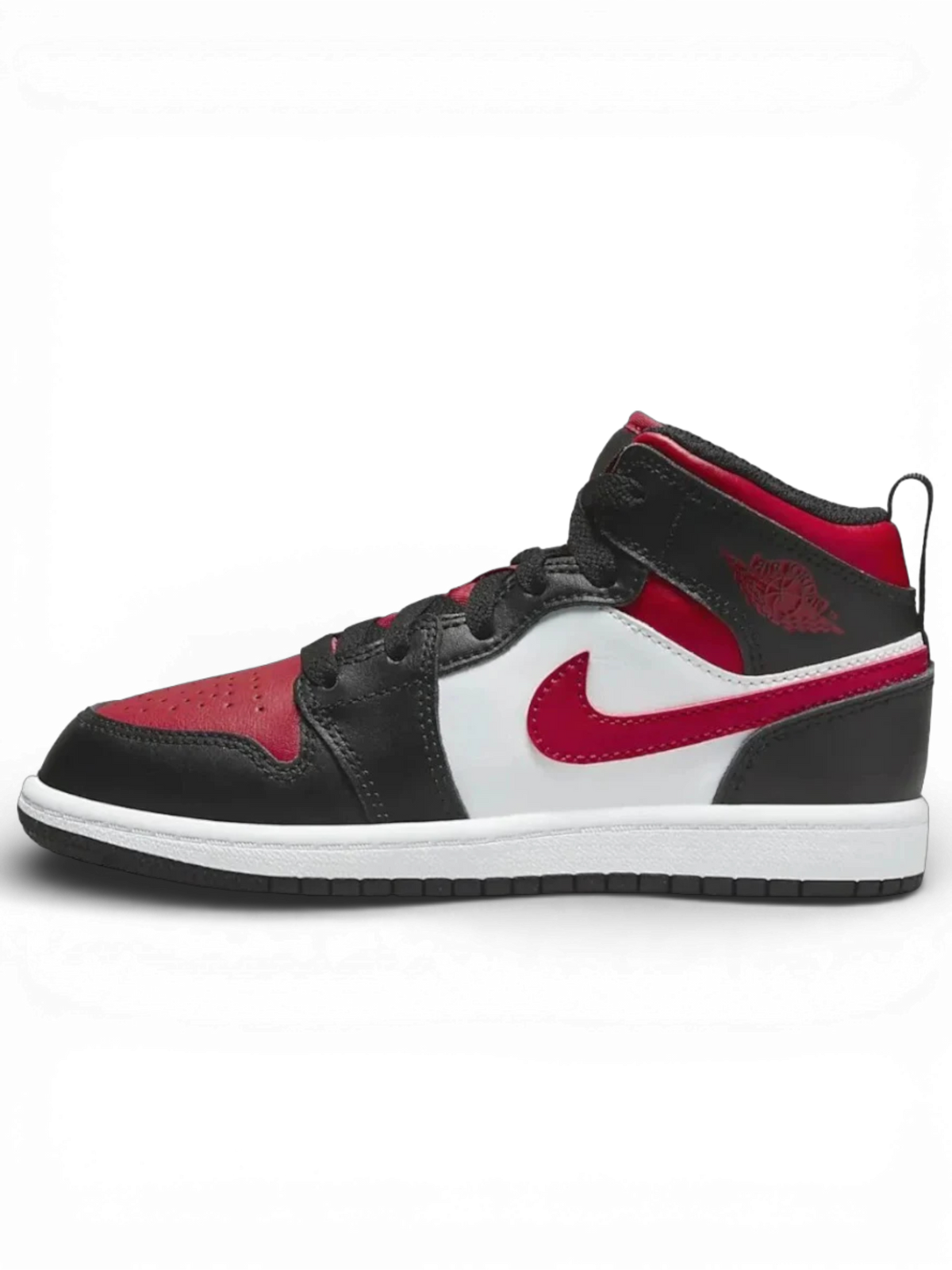Jordan 1 Mid Black Fire Red (PS)