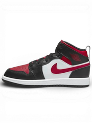 Jordan 1 Mid Black Fire Red (PS)