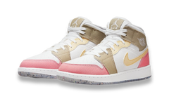 Jordan 1 Mid SE Pastel Vivid Green Grind (GS)