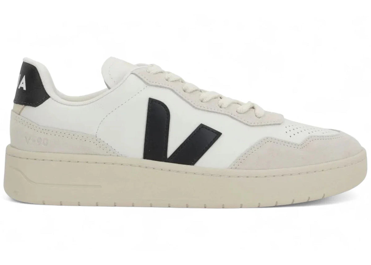V 90 Leather White Black