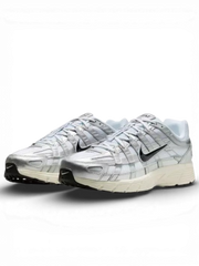 Nike P-6000 White Metallic Silver Flat Silver Black