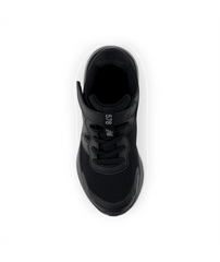 New Balance Kid's 578v1 Bungee Lace with Top Strap Shoe Black